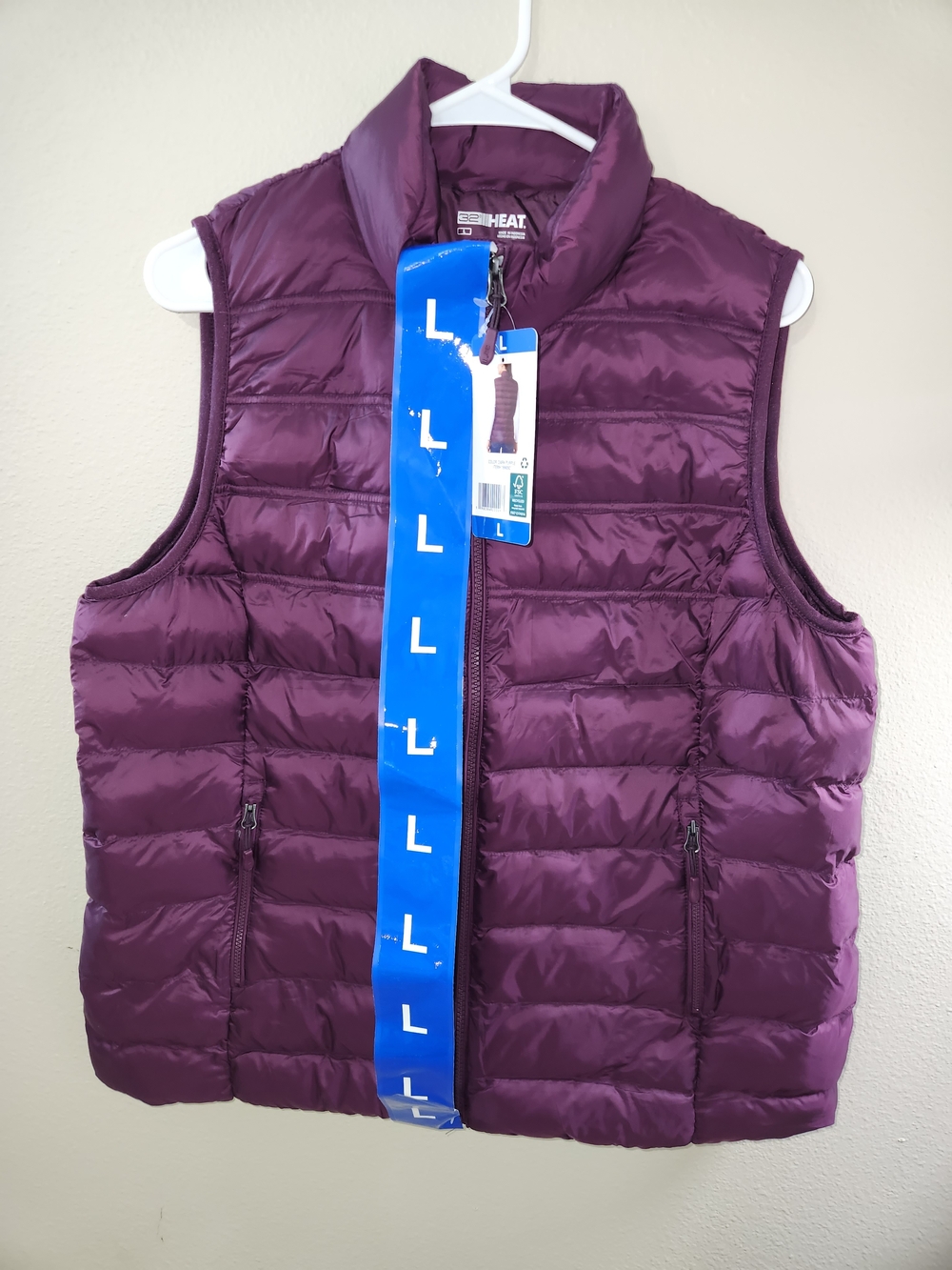 32 Degrees Women's Plum Quilted Puffer Vest